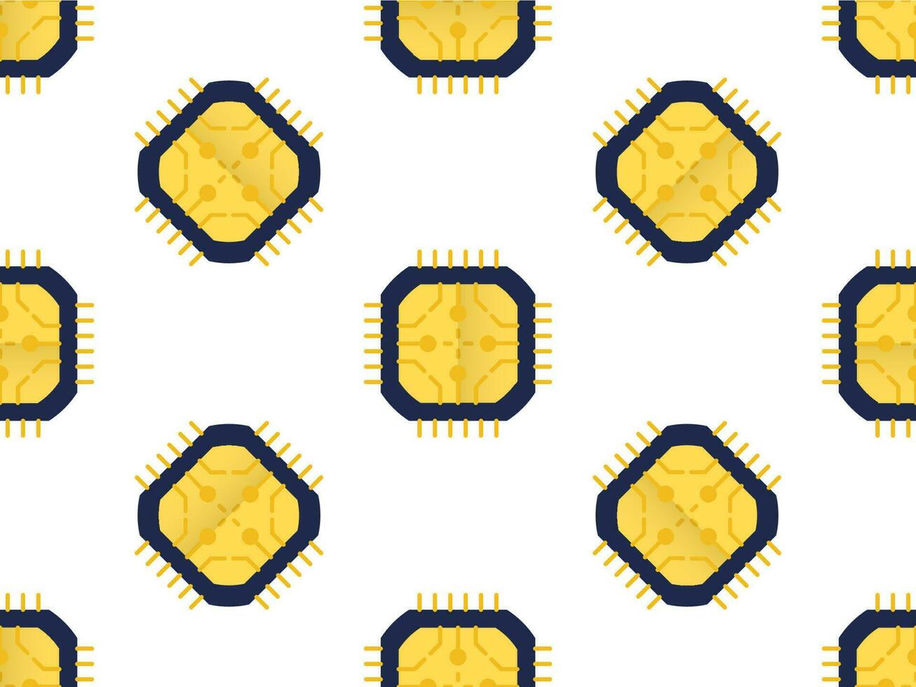 en sömlös mönster med gul och blå kvadrater vektor