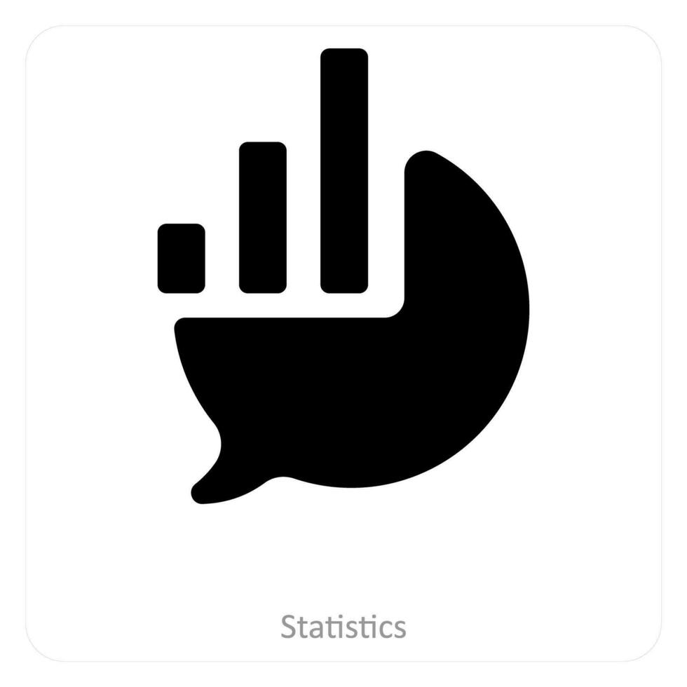 statistik och Diagram ikon begrepp vektor