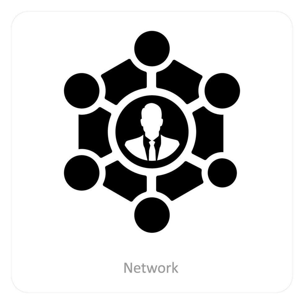 nätverk och förbindelse ikon begrepp vektor