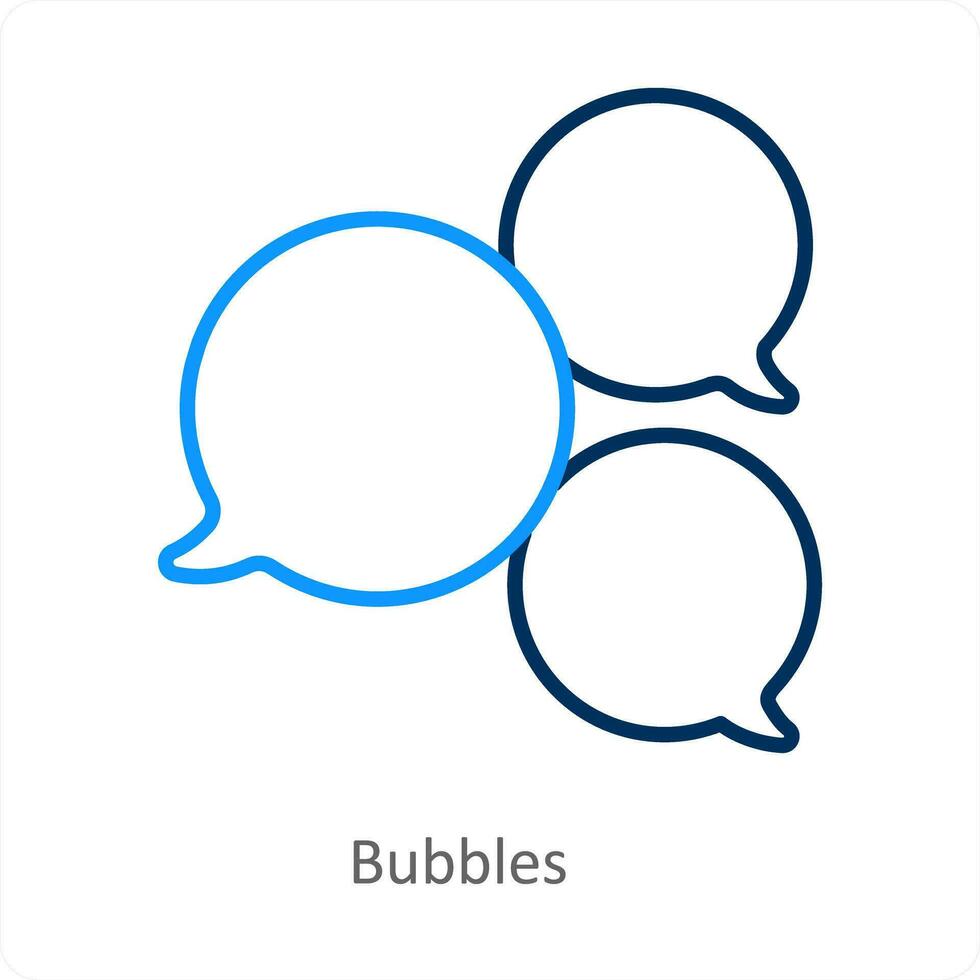bubblor och chatt ikon begrepp vektor