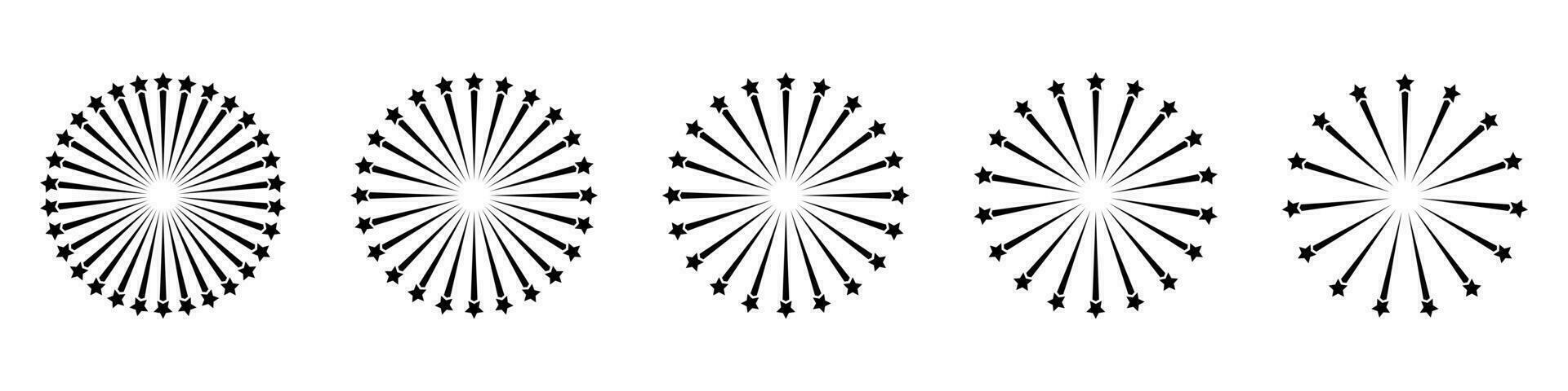 hell Feuerwerk Karikatur, Feier Symbol Vektor. vektor