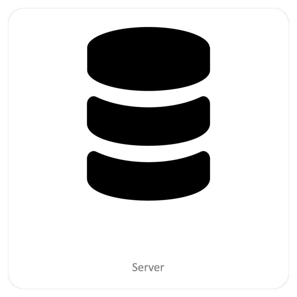 Server und Datenbank Symbol Konzept vektor