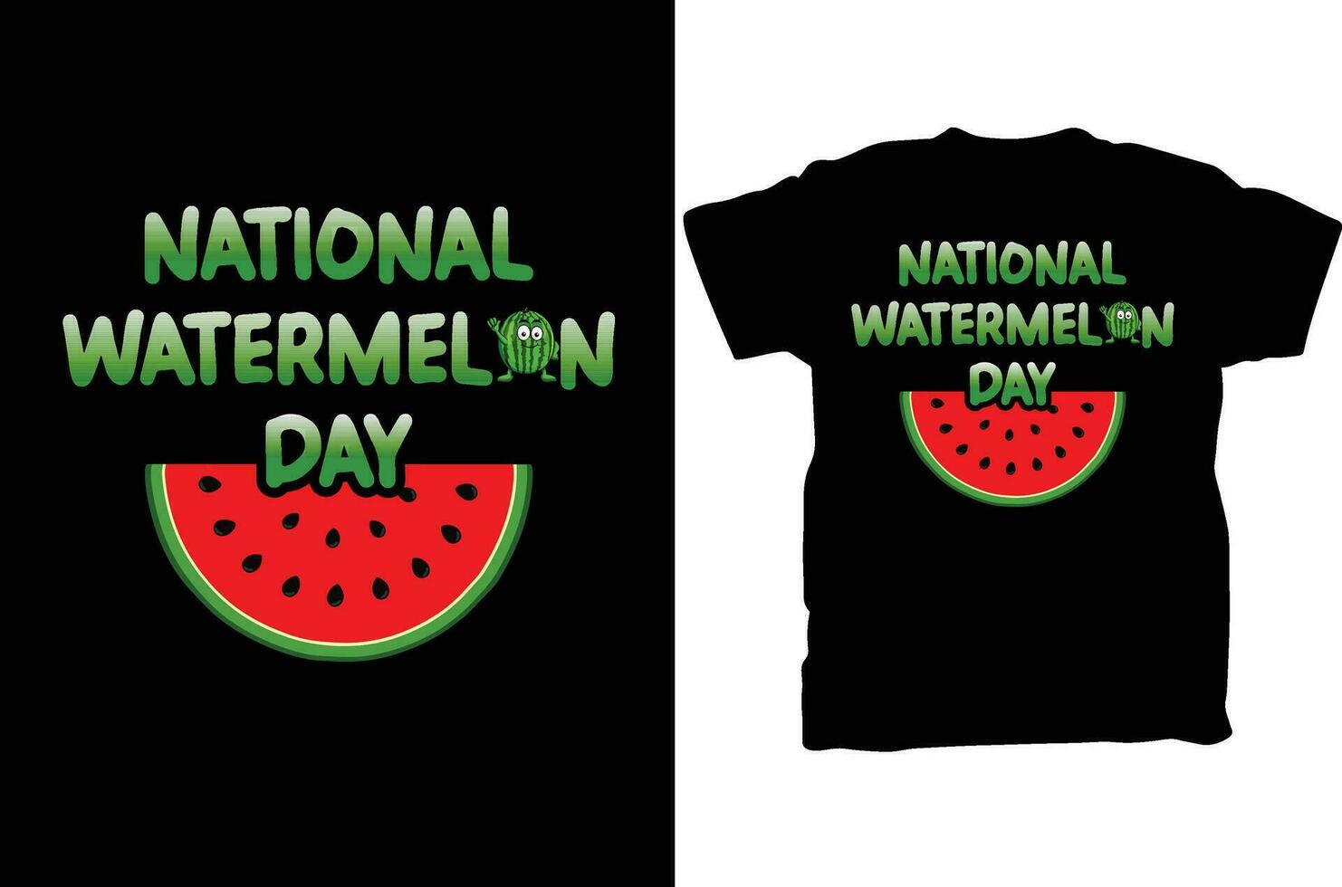 vattenmelon dag t skjorta design vektor