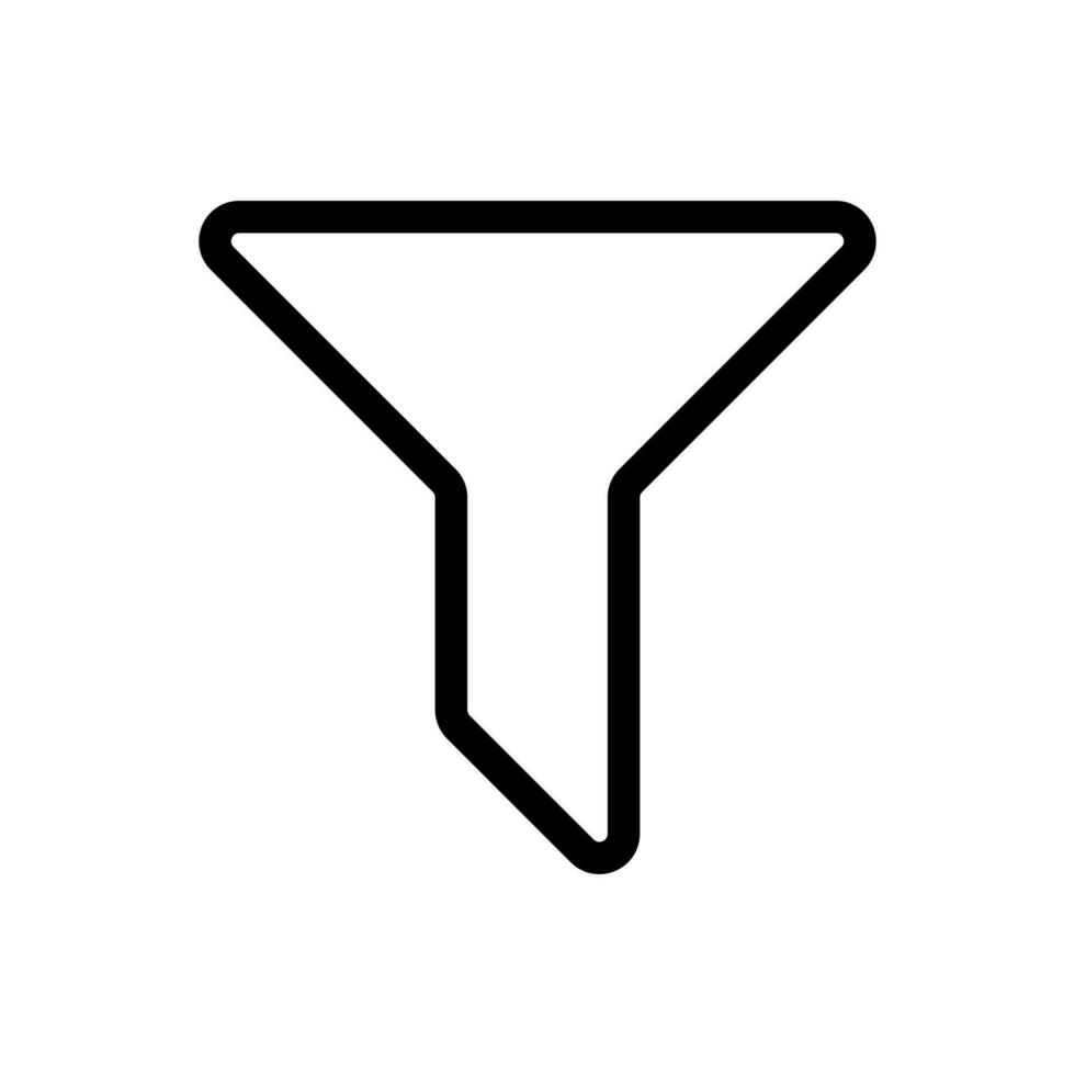 Trichter, Filter Symbol im Linie Stil Design isoliert auf Weiß Hintergrund. editierbar Schlaganfall. vektor