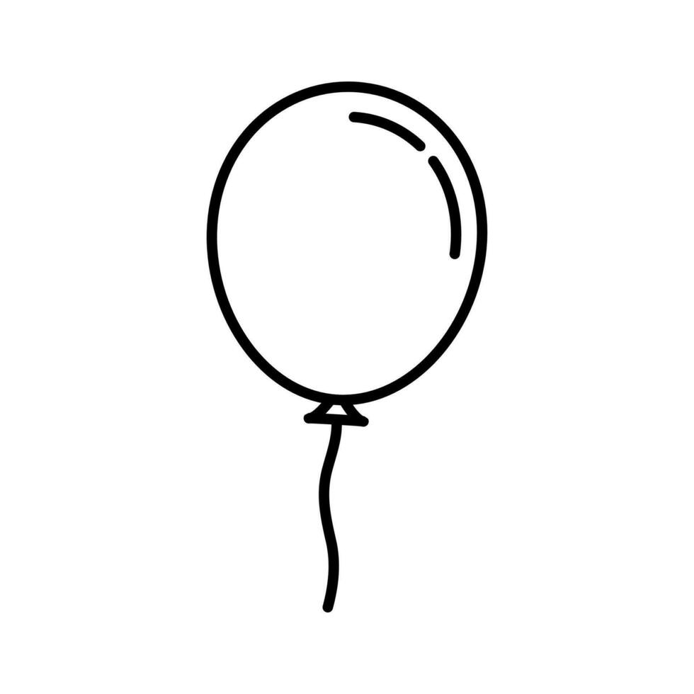 ballong ikon i linje stil design isolerat på vit bakgrund. redigerbar stroke. vektor