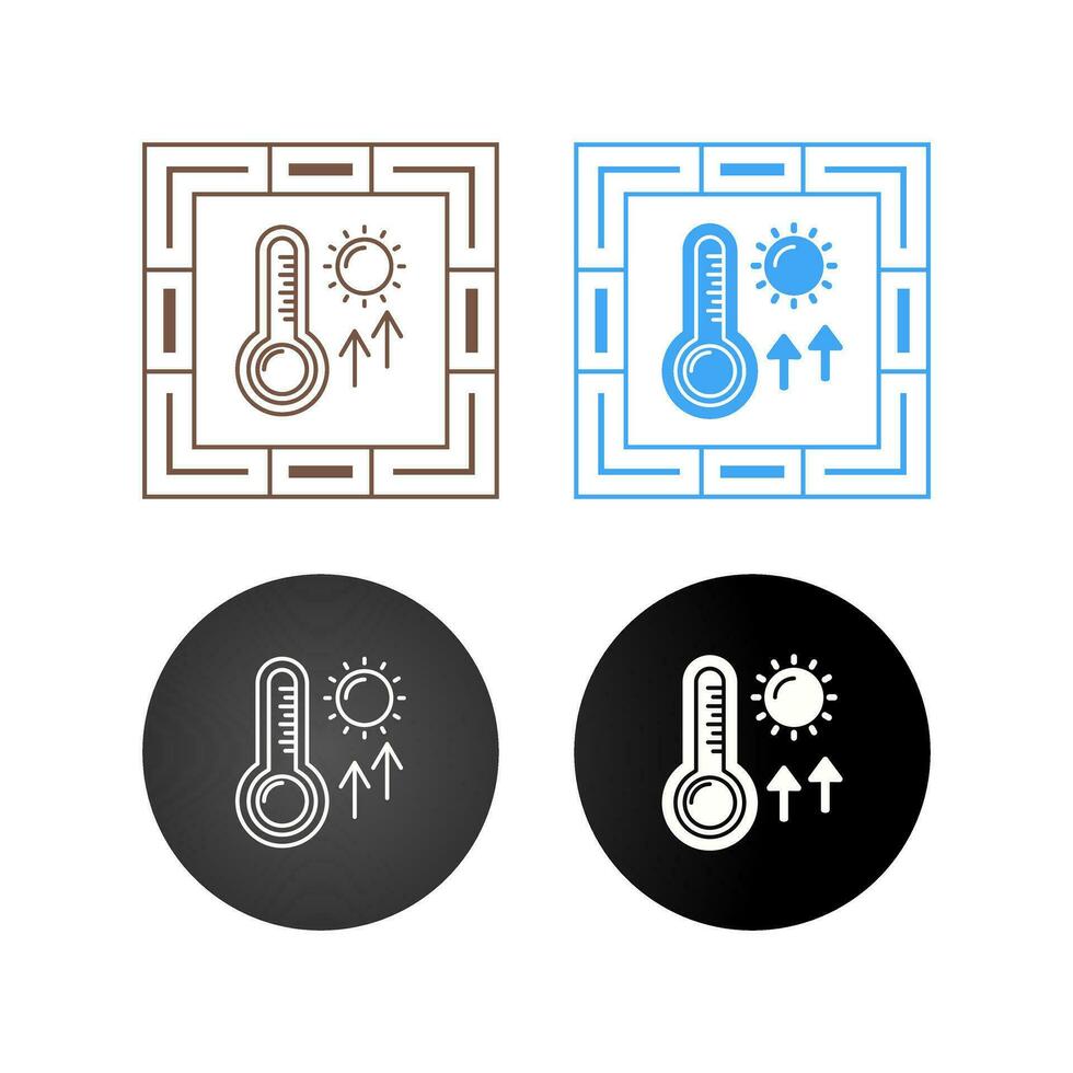 Vektorsymbol für hohe Temperaturen vektor