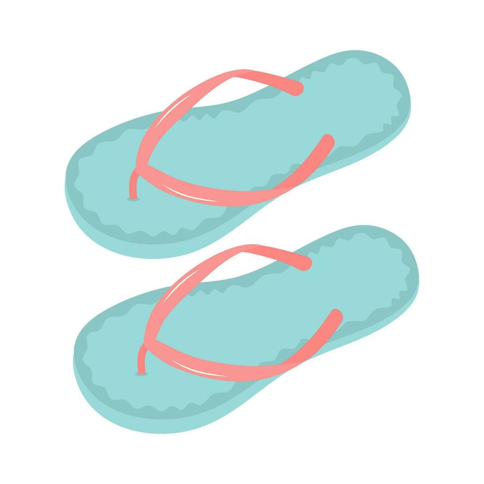 Sommer- Flip Flops. bunt Strand Gummi Schuhe. vektor