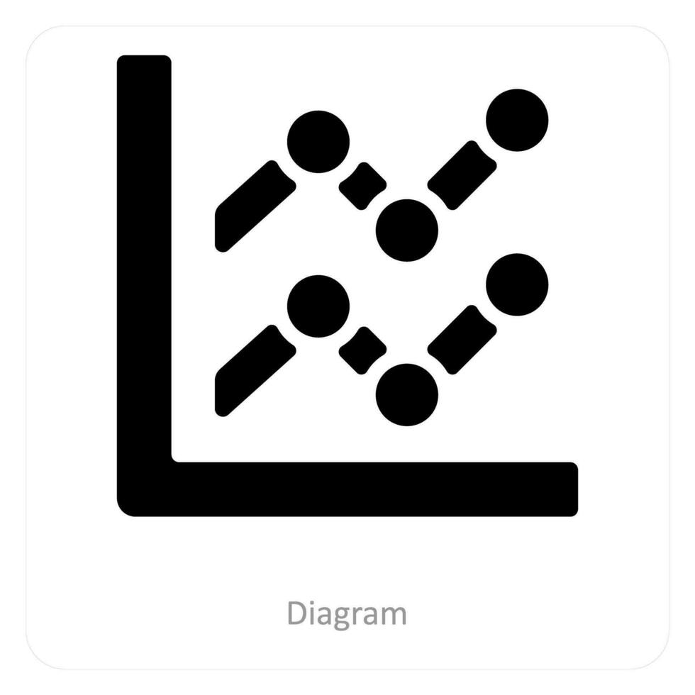 diagram och Diagram ikon begrepp vektor