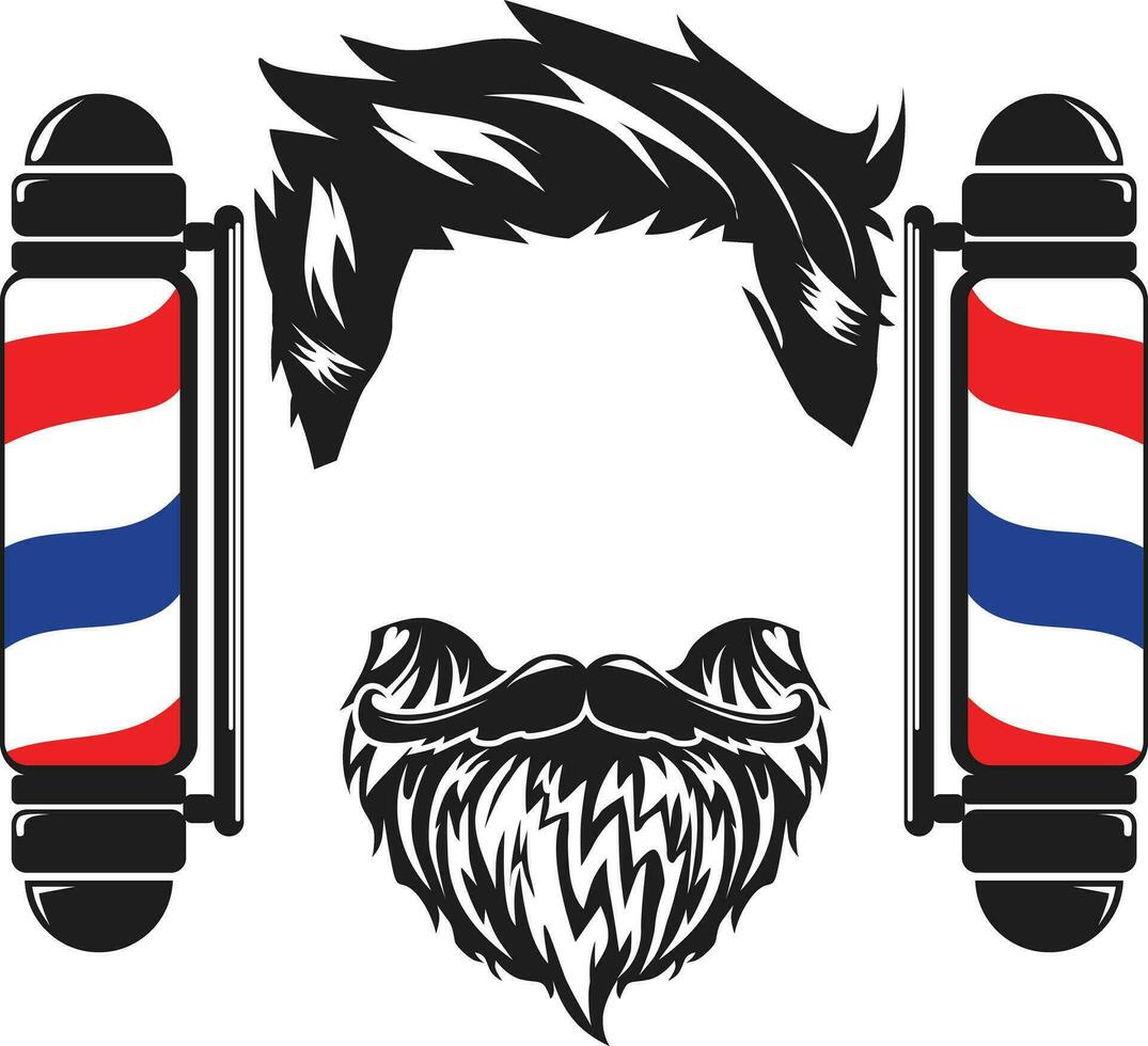 Vintage Barbershop-Logo-Vorlage vektor