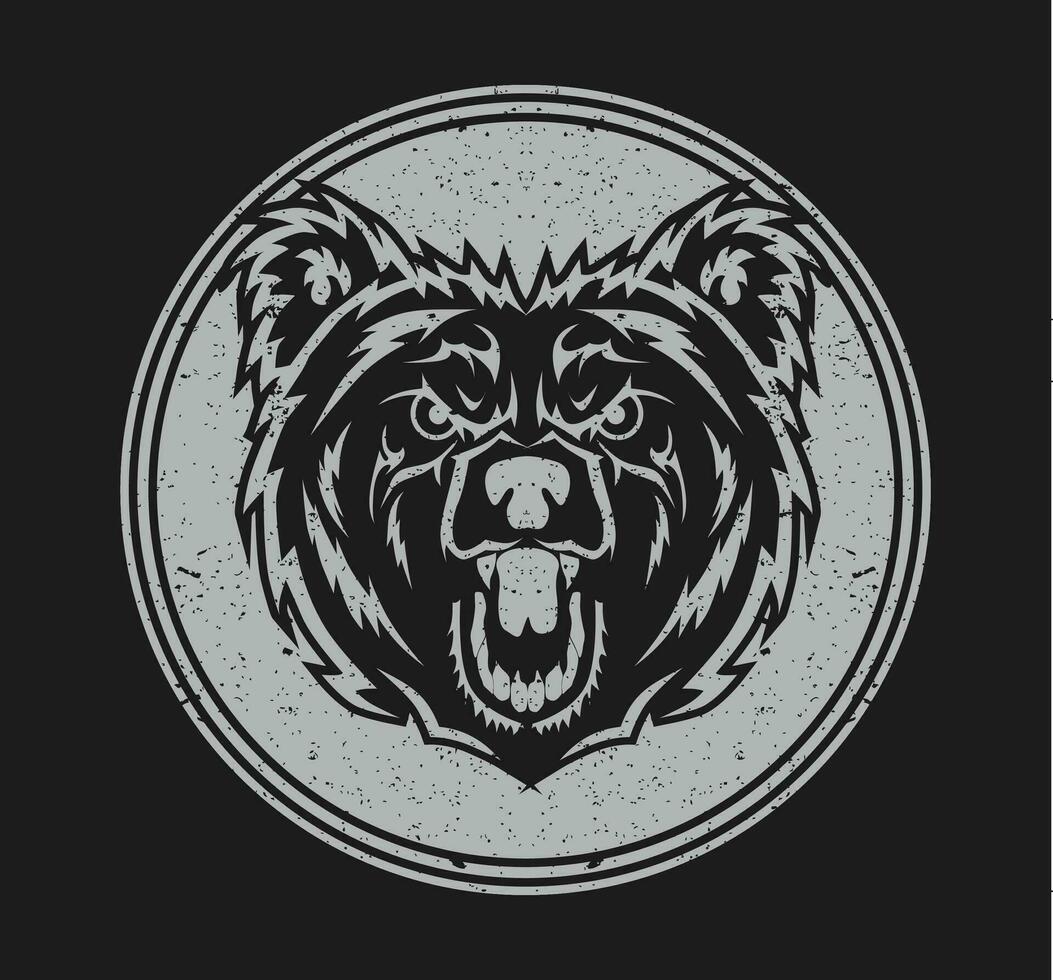 Björn huvud maskot logotyp ikon vektor