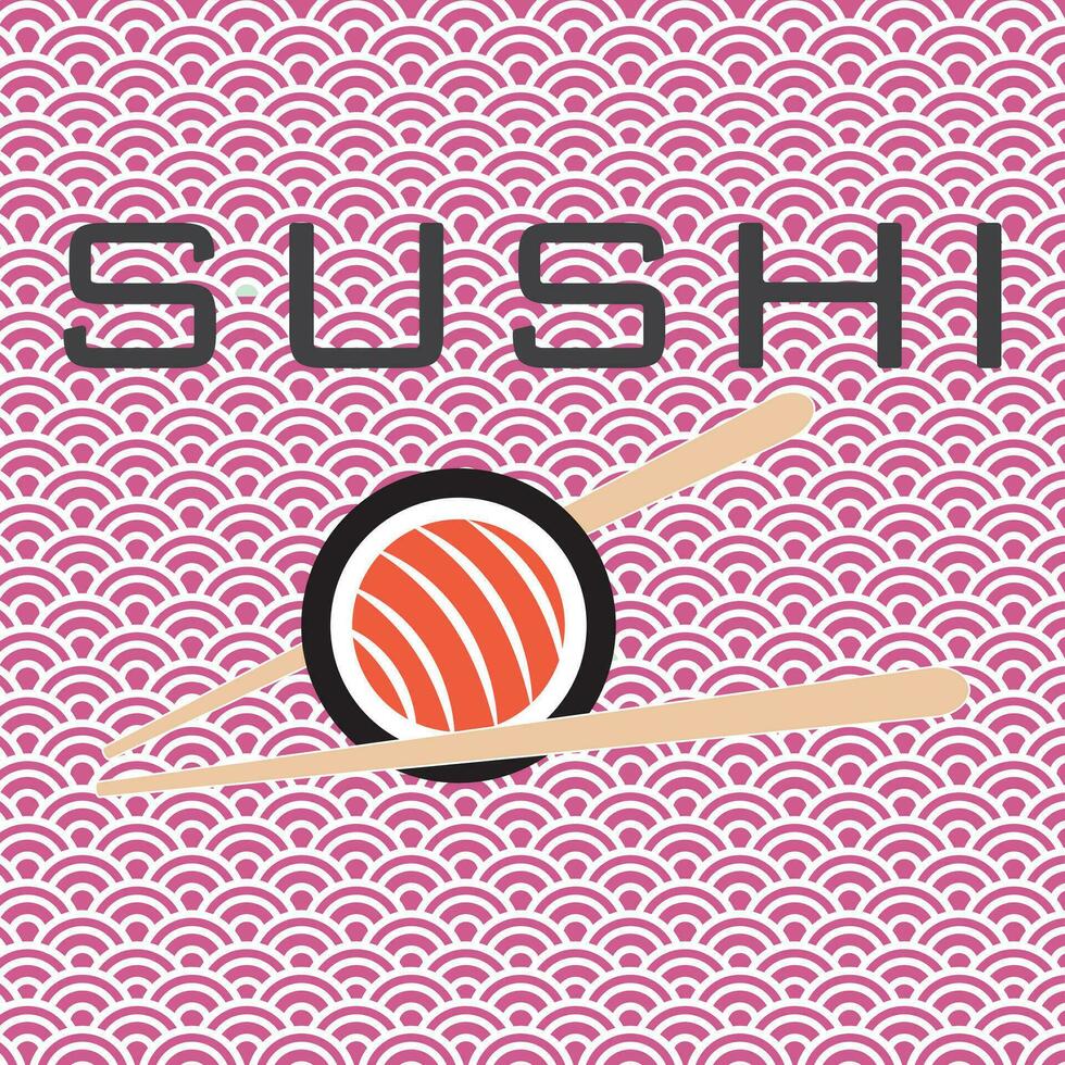 Sushi Emblem Symbol Vektor Illustration Symbol