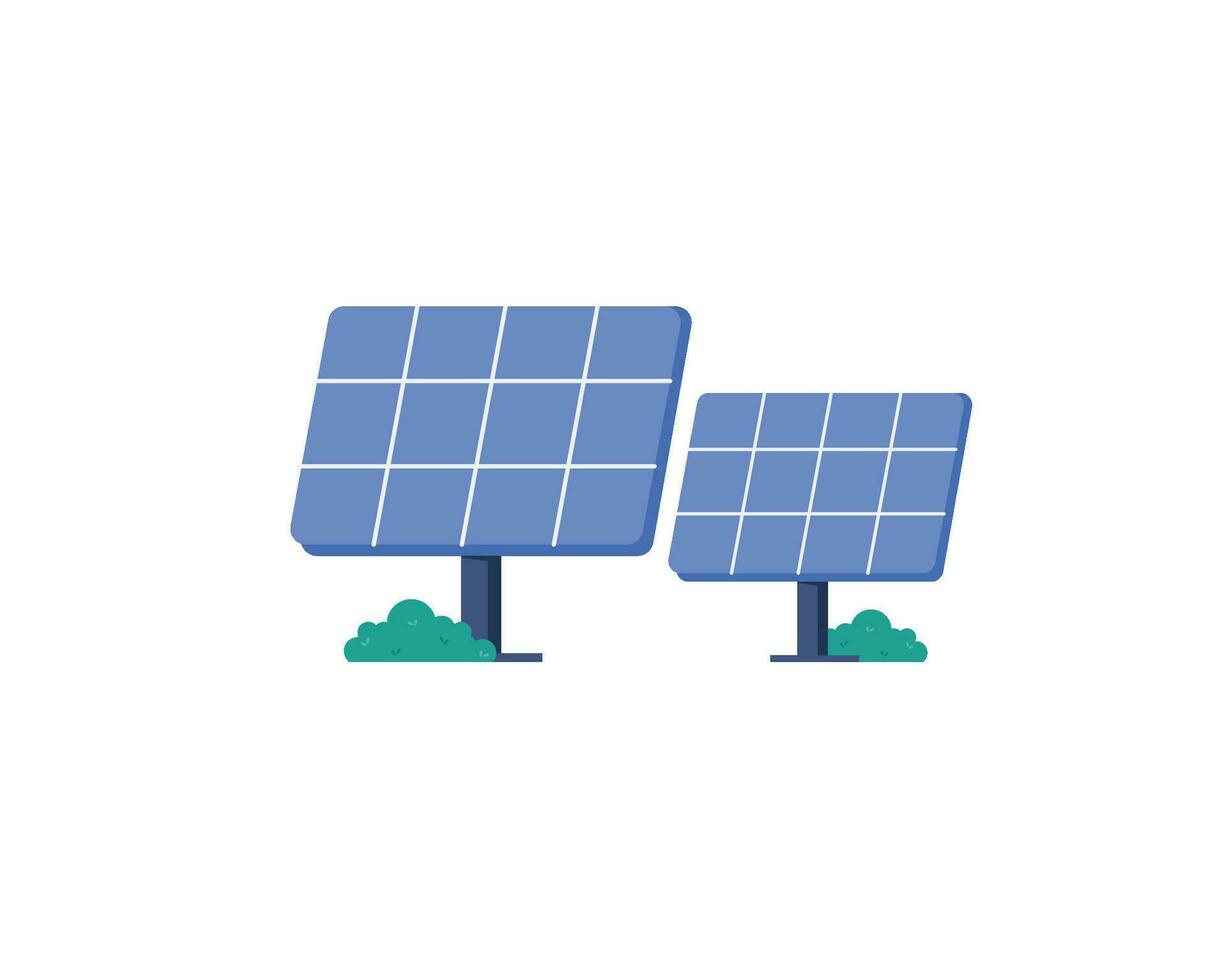sol- panel för förnybar energi vektor