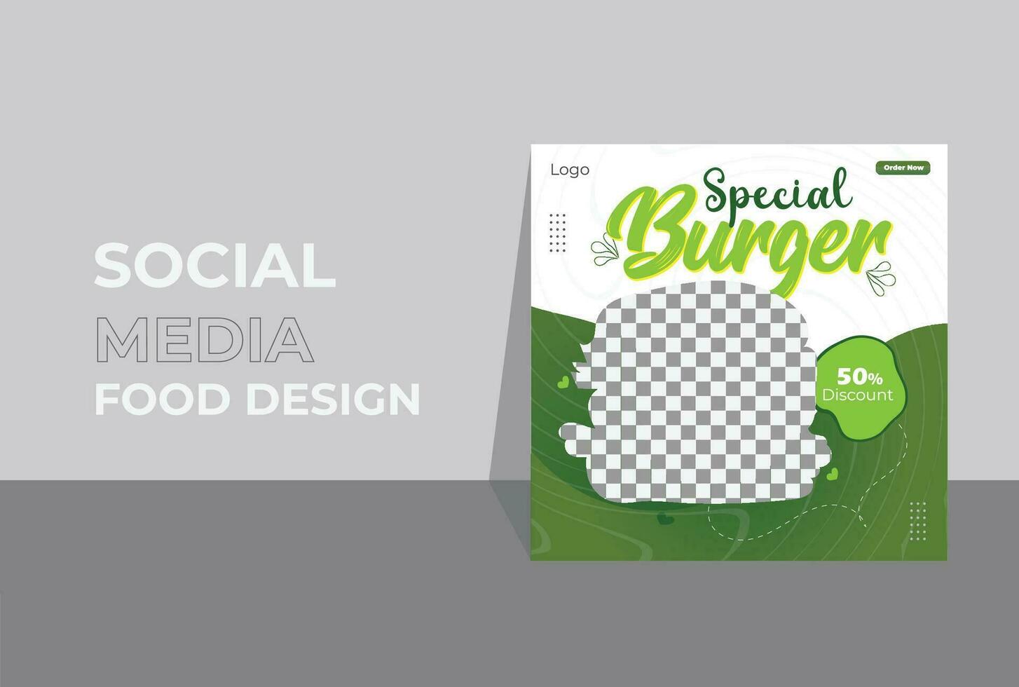 modern Super köstlich Burger Sozial Medien Post Design Vorlage. vektor