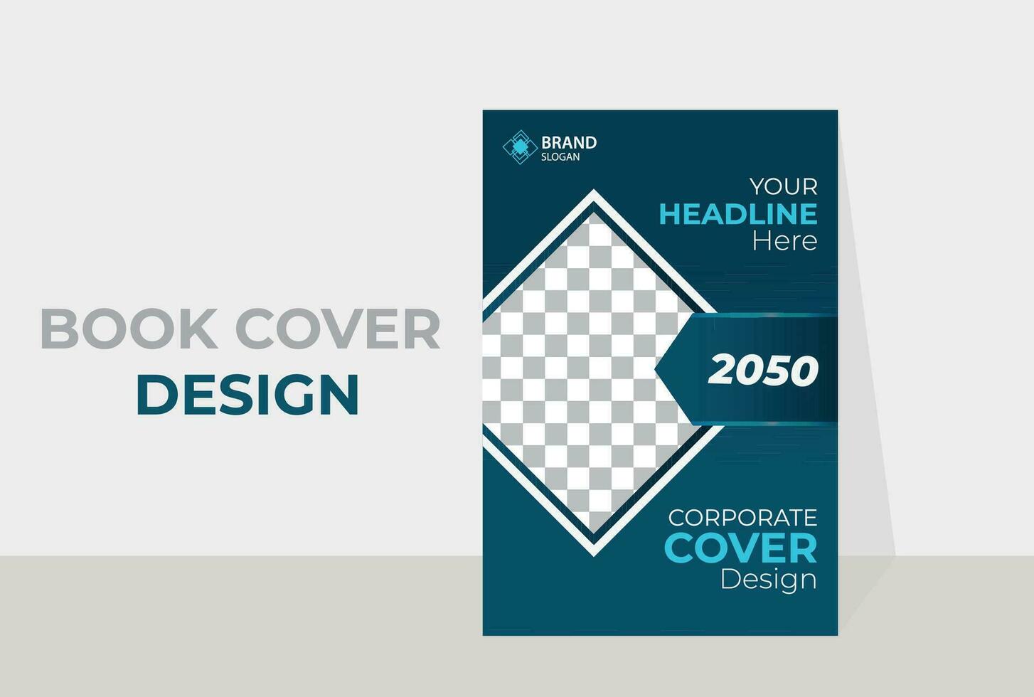lutning omslag design med blå företags- Färg. företag bok design kan vara använda sig av för affisch, baner, företags- bok omslag design mall. vektor