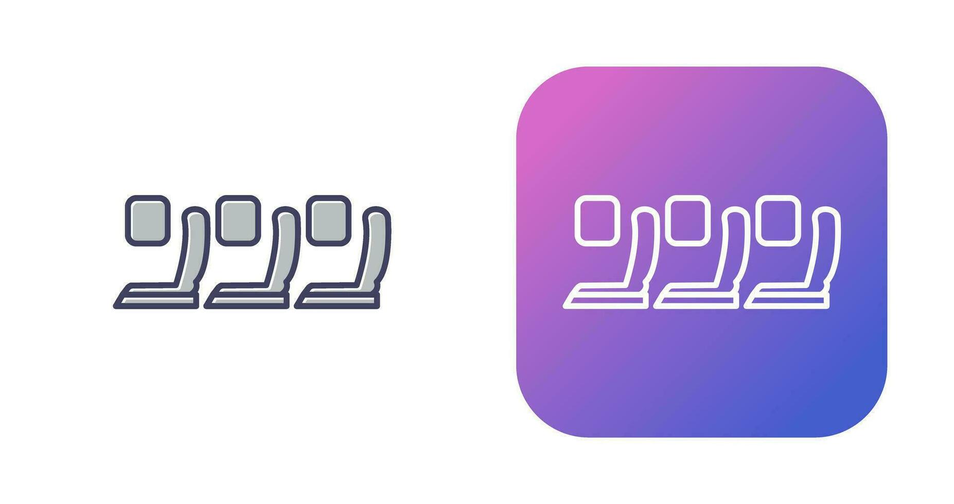 Sitze im Flugzeugvektorsymbol vektor