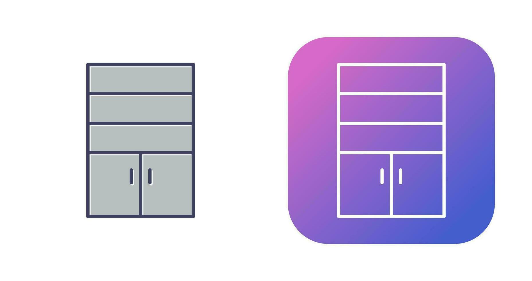 skåp med hyllor vektor ikon