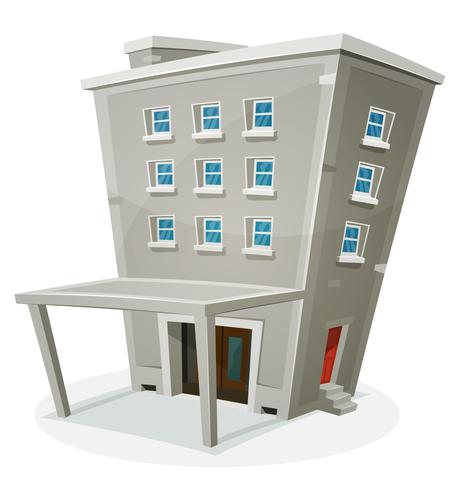 Byggnadshus med kontor eller lägenheter vektor