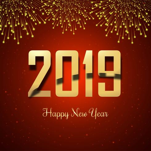 Schönes glückliches neues Jahr 2019 mit buntem backgrou der Feier vektor