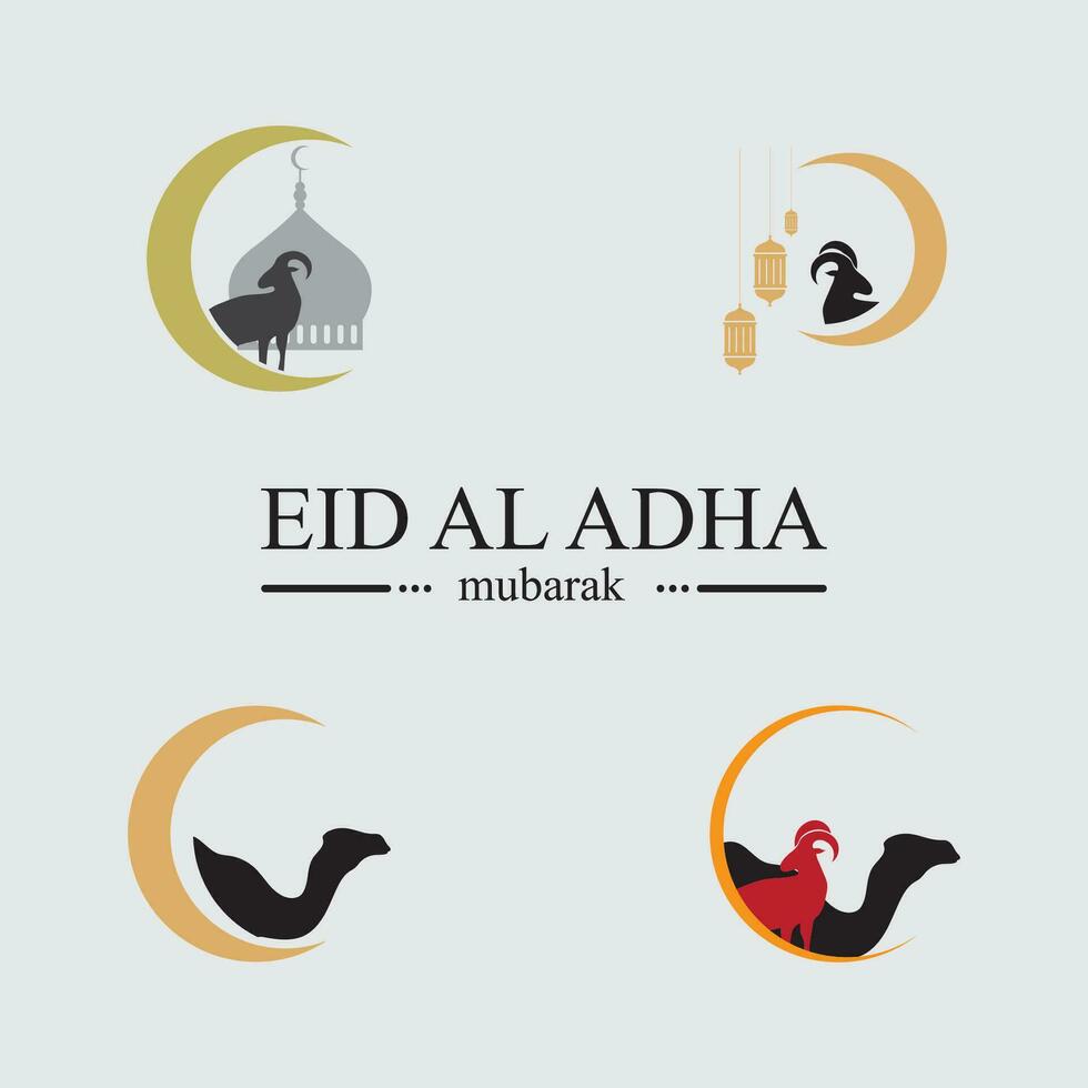 eid al Adha logotyp och symbol vektor