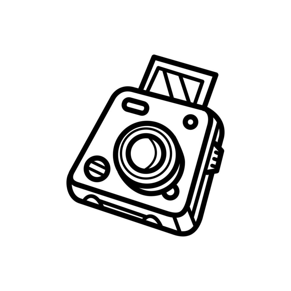 kamera skriva ut ikon design isolerat på vit bakgrund vektor