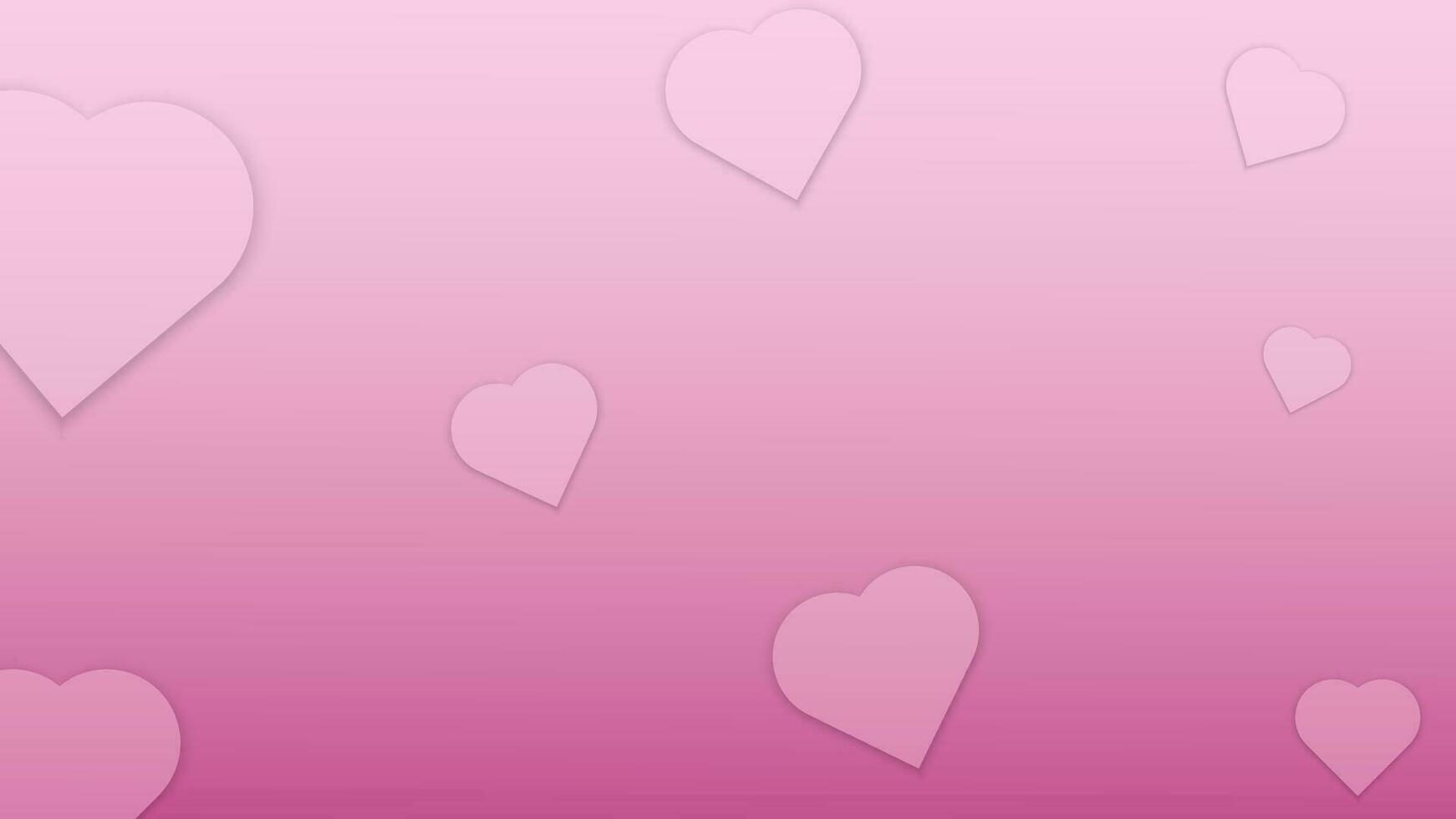 Rosa Herz geformt Papier Schnitt Valentinsgrüße Tag Hintergrund vektor