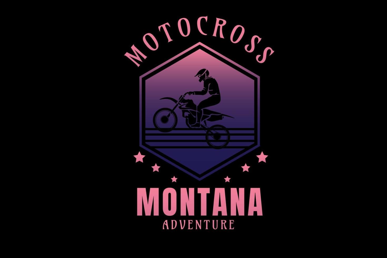 Motocross Montana Adventure Farbe Pink und Lila vektor