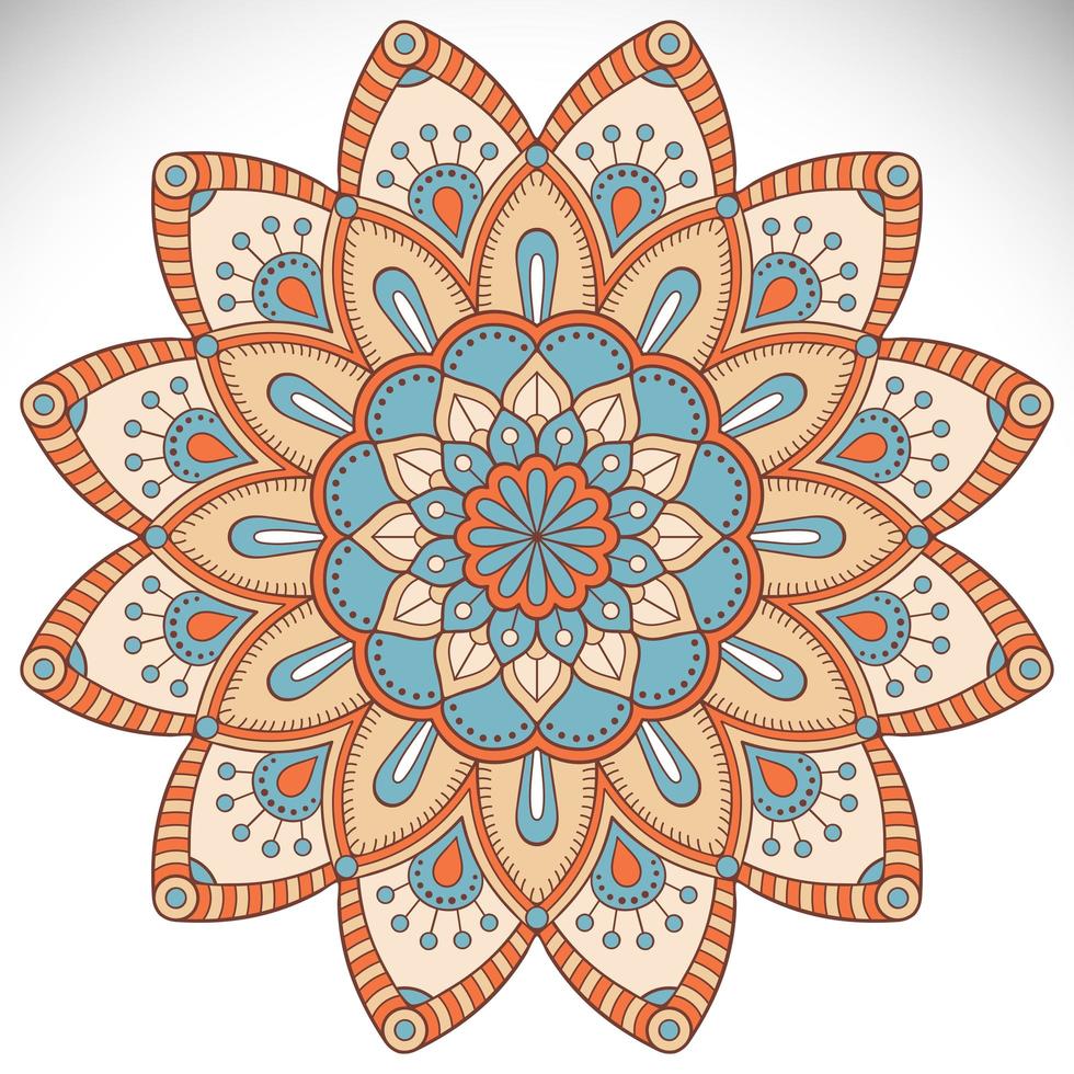 Vintage floral Mandala Hintergrund vektor