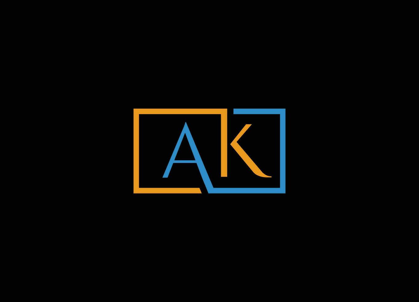 ak Brief Logo Design Vorlage Vektor. Brief ak Logo Design Vorlage Elemente. modern Brief ak Logo Design Vektor zum Geschäft Unternehmen