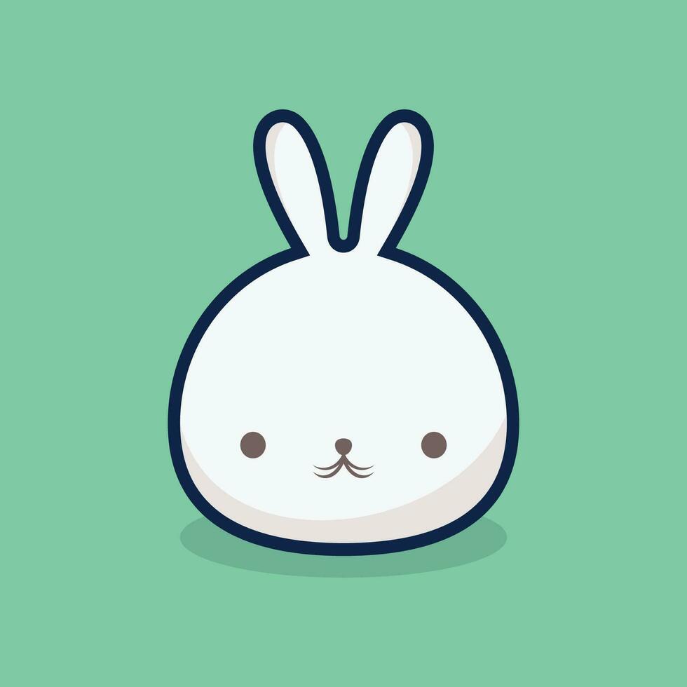 söt kanin djur- illustration djur- symbol i söt stil vektor