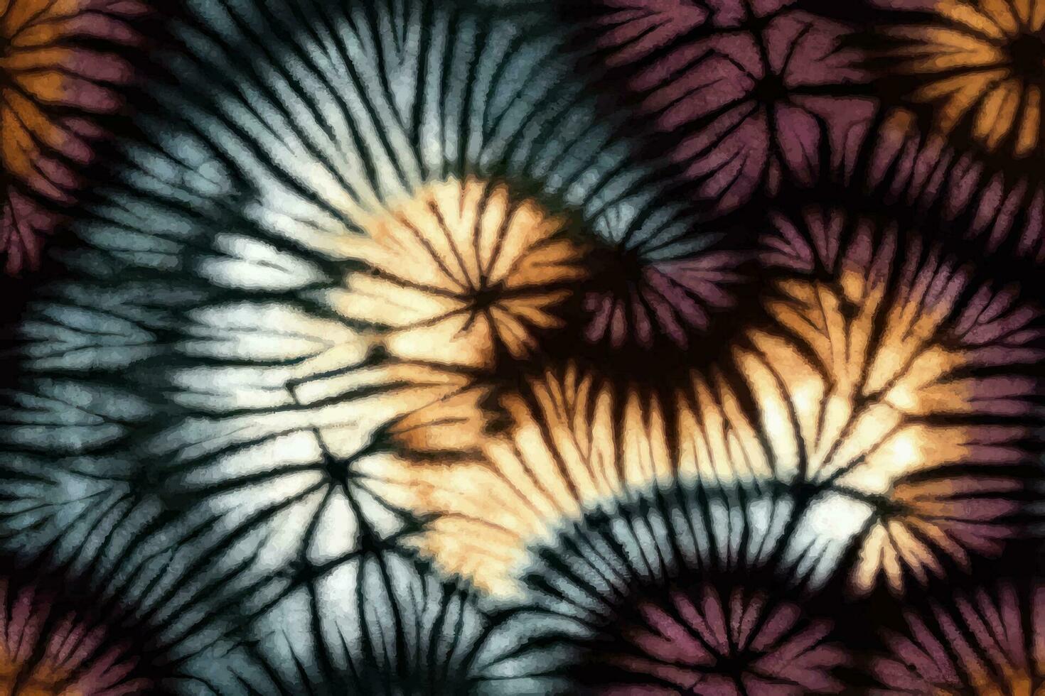 slips färga shibori tye dö abstrakt måla batik borsta bläck spiral virvla runt tyg retro botanisk cirkel sömlös design geometrisk upprepa teckning bricka vektor grön brun mörk blå färger , jord tona päls