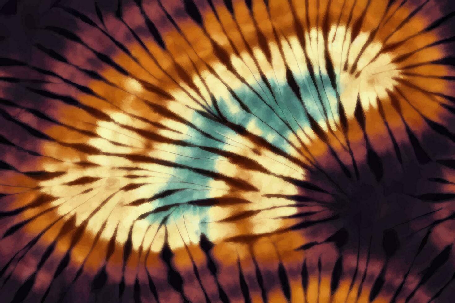 Shibori tye sterben abstrakt Krawatte Farbstoff Farbe Bürste Batik Tinte Strudel Spiral- Stoff botanisch retro Kreis Design geometrisch wiederholen Zeichnung Fliese Vektor Grün braun dunkel Blau Farben , braun See