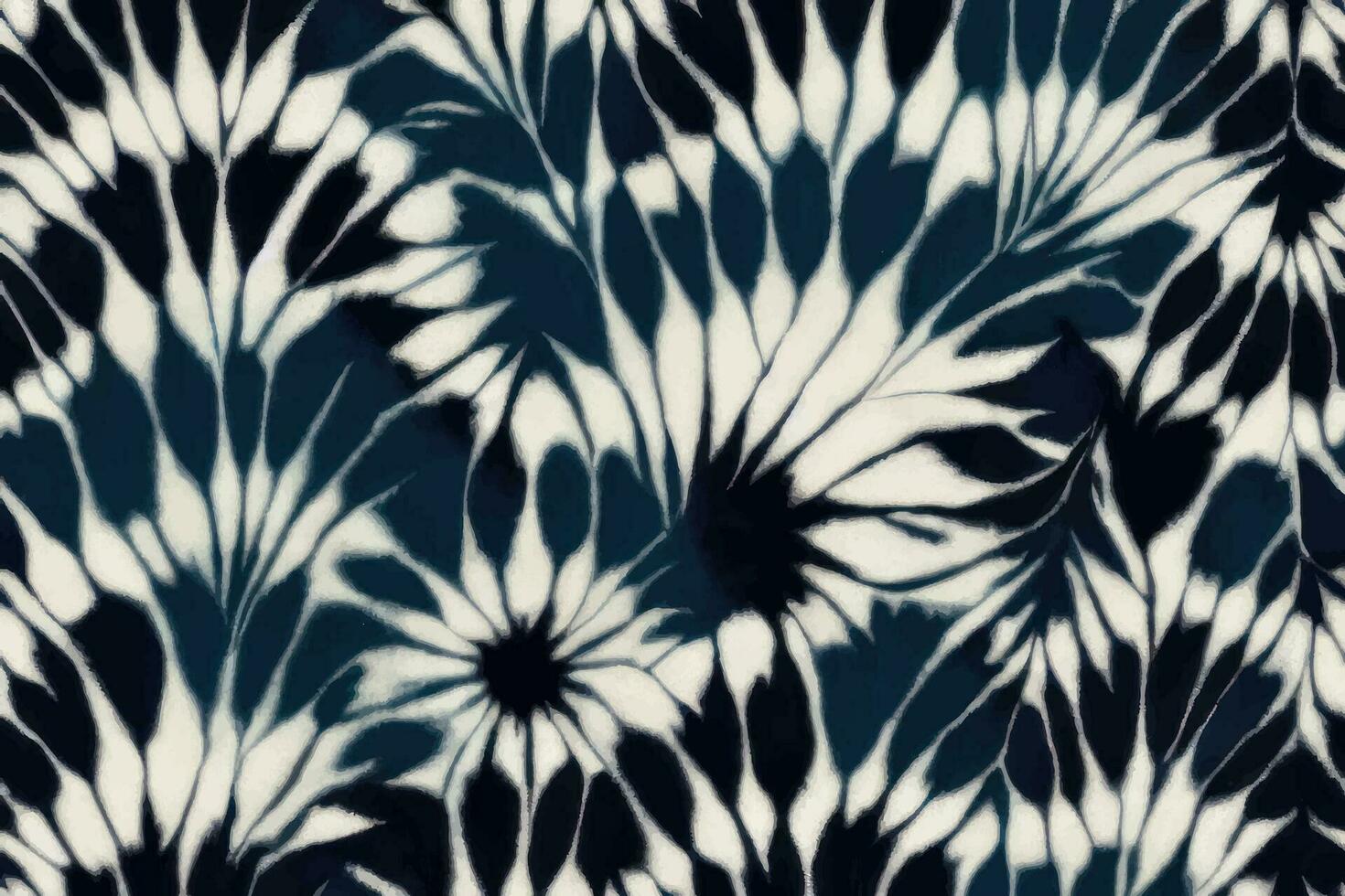 Krawatte Farbstoff Shibori tye sterben abstrakt Farbe Batik Bürste Tinte Spiral- Strudel Stoff retro botanisch Kreis nahtlos Design geometrisch wiederholen Zeichnung Fliese Vektor Grün braun dunkel Blau Farben , schwarz Blau Feder