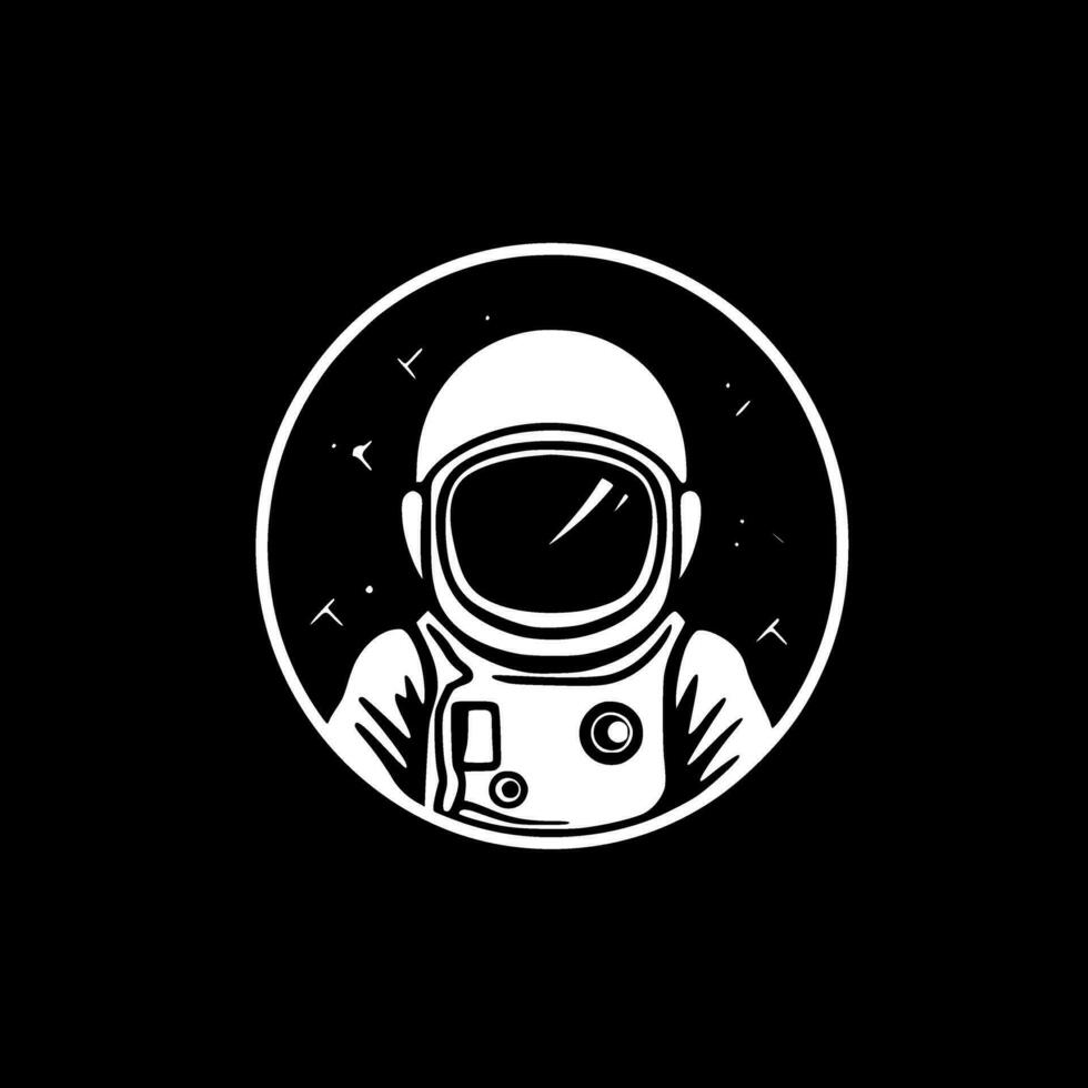 Astronaut, schwarz und Weiß Vektor Illustration