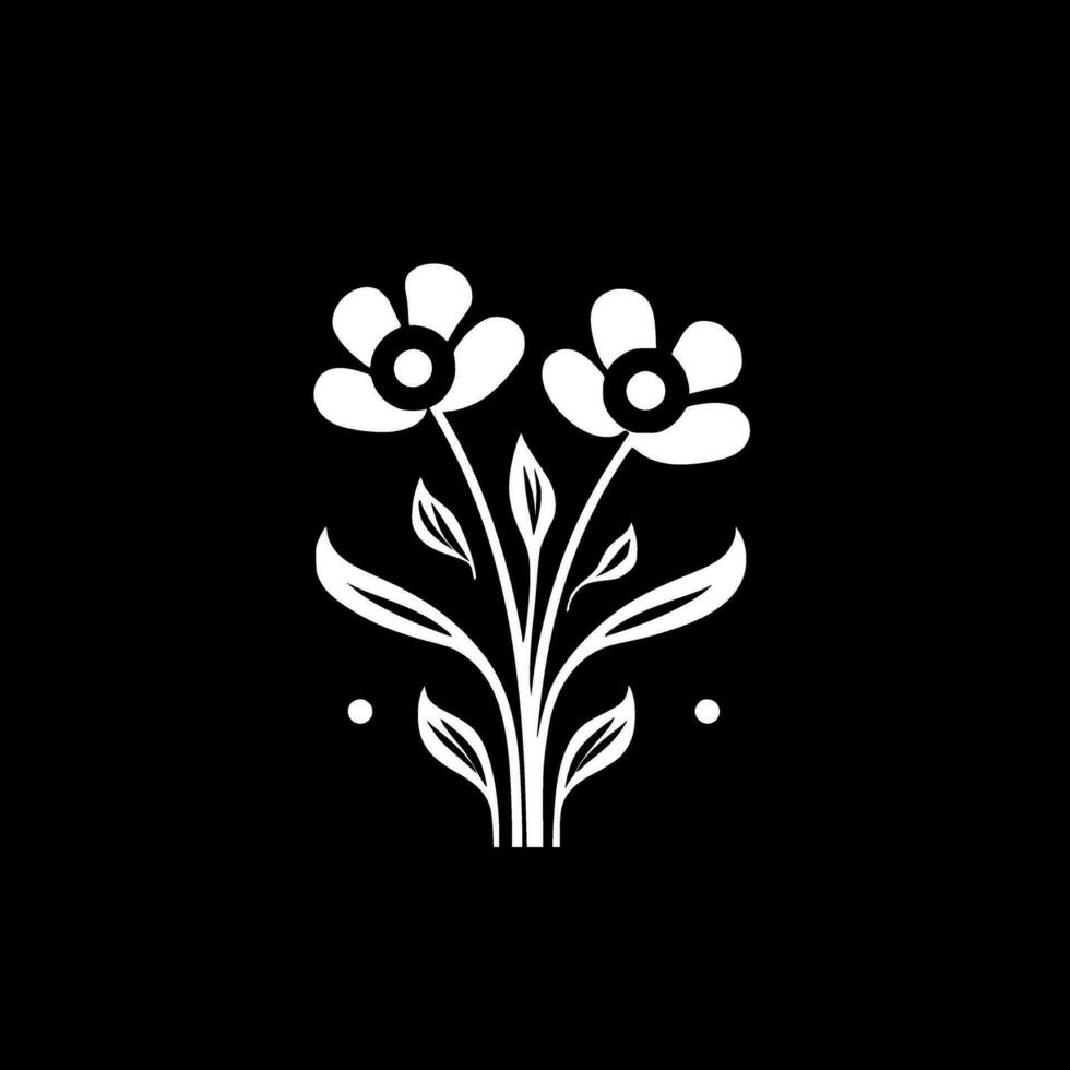 Blumen - - minimalistisch und eben Logo - - Vektor Illustration