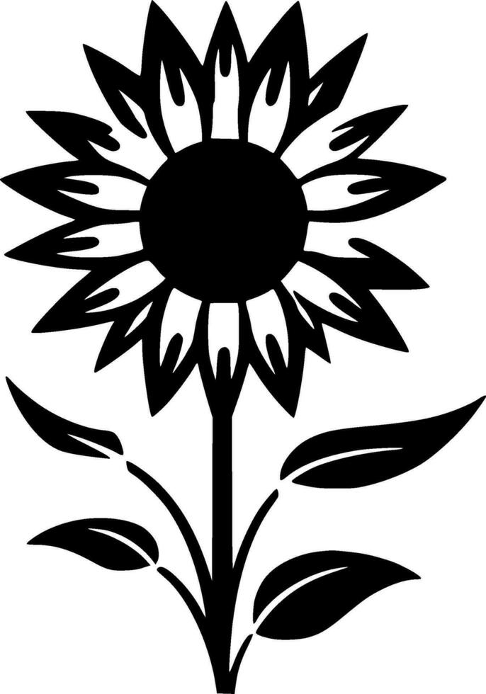 blomma - minimalistisk och platt logotyp - vektor illustration