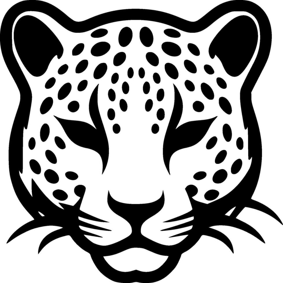 Leopard - - minimalistisch und eben Logo - - Vektor Illustration