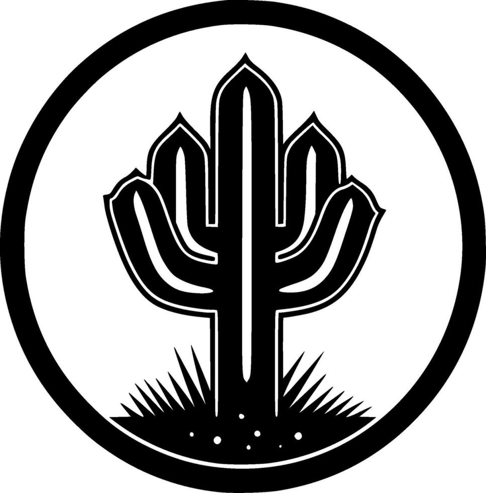 Kaktus, minimalistisch und einfach Silhouette - - Vektor Illustration