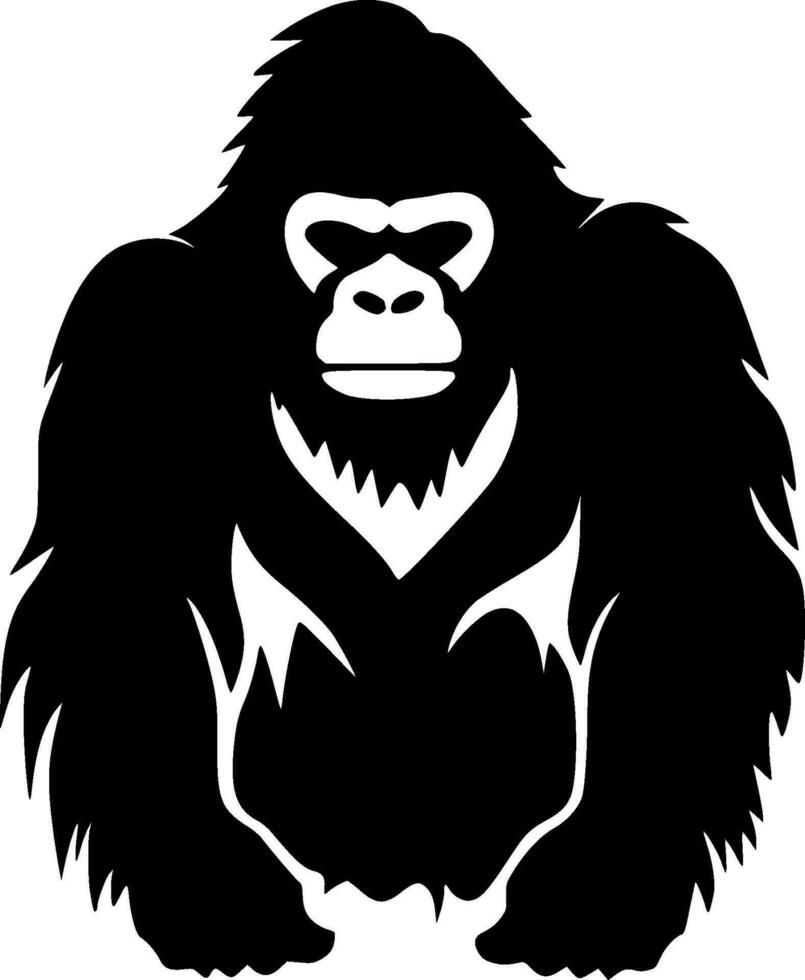 Gorilla, minimalistisch und einfach Silhouette - - Vektor Illustration