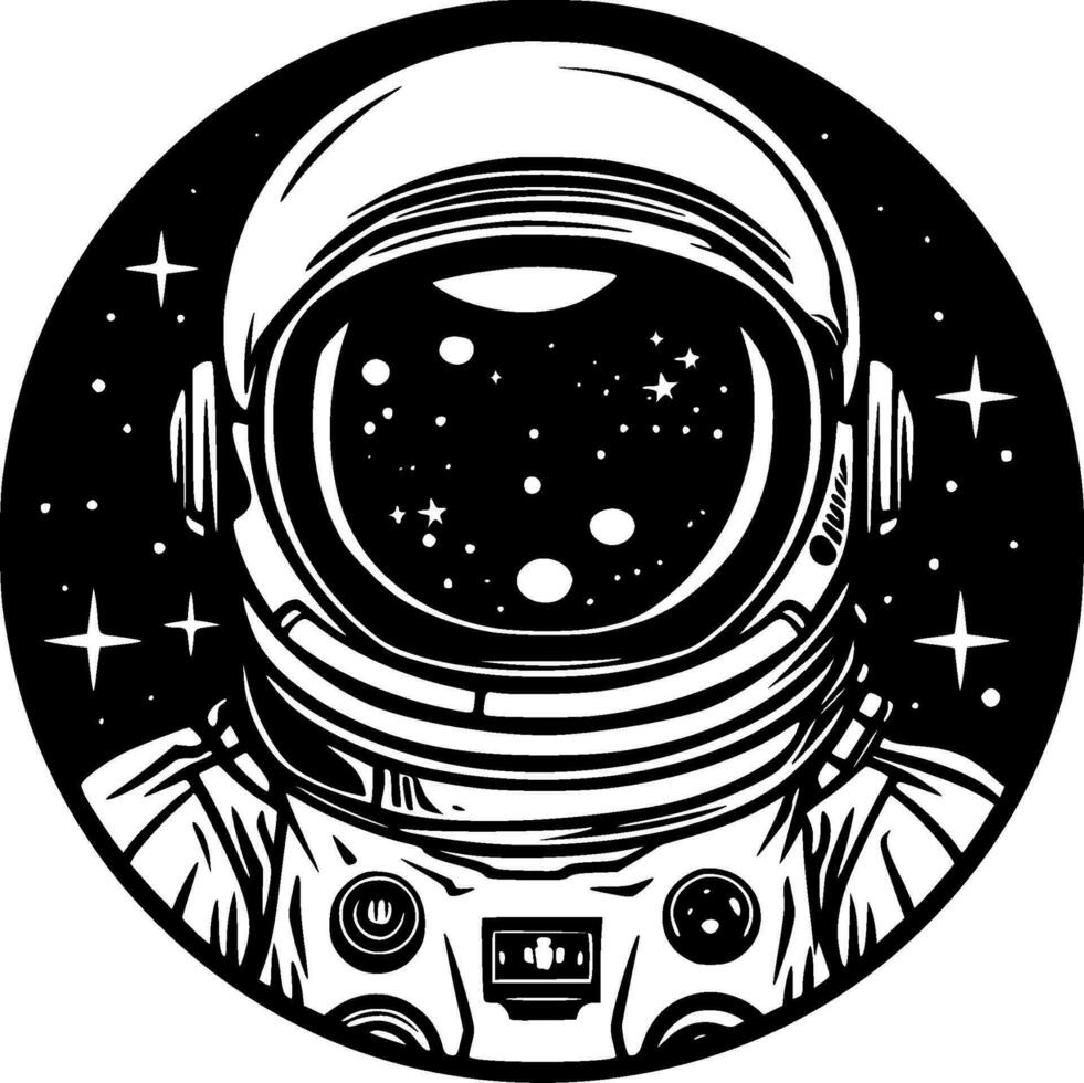 Astronaut, minimalistisch und einfach Silhouette - - Vektor Illustration