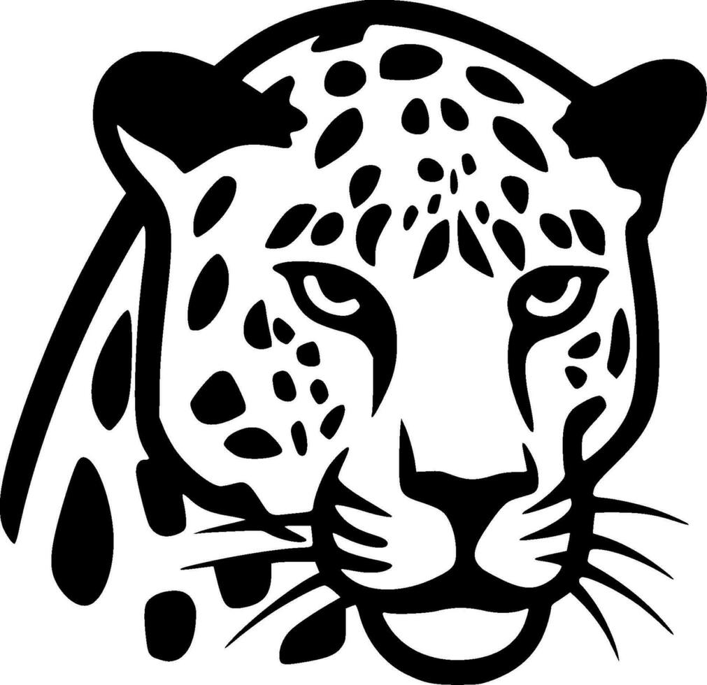 leopard - minimalistisk och platt logotyp - vektor illustration