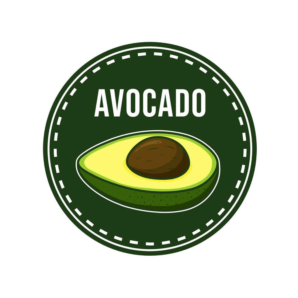 avokado frukt logotyp design vektor