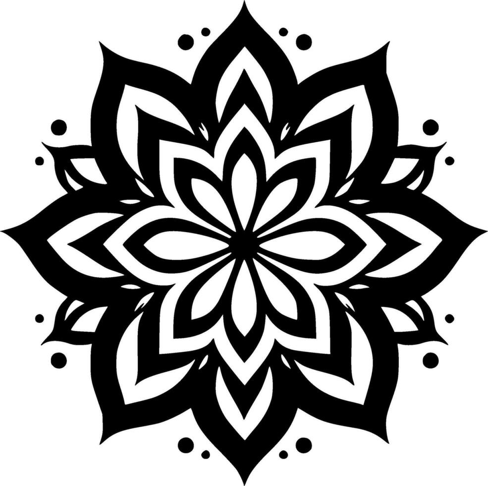 mandala - minimalistisk och platt logotyp - vektor illustration