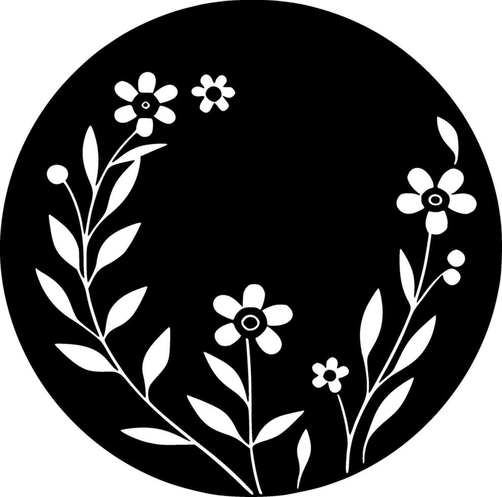 Blumen- - - minimalistisch und eben Logo - - Vektor Illustration