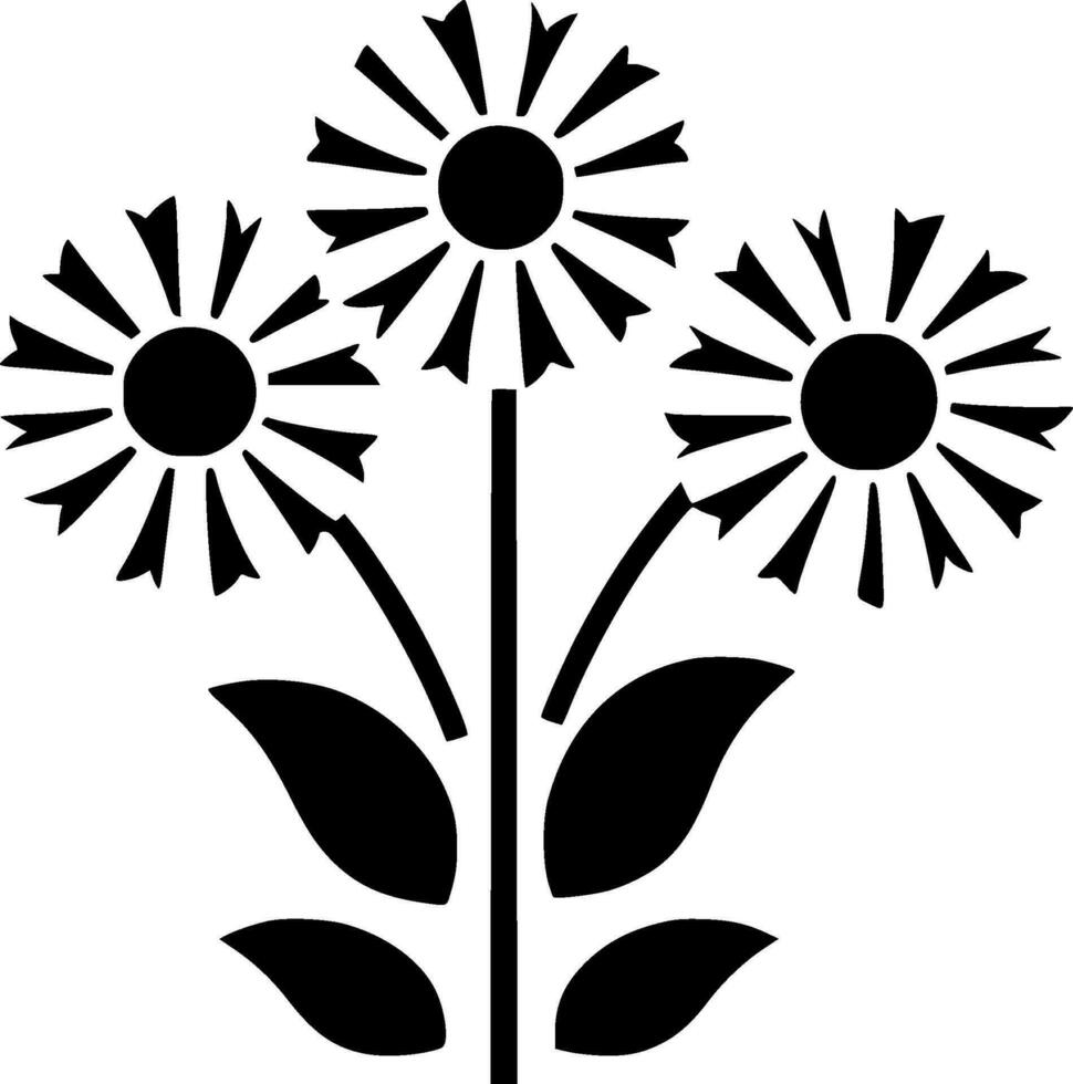 Blumen - - minimalistisch und eben Logo - - Vektor Illustration