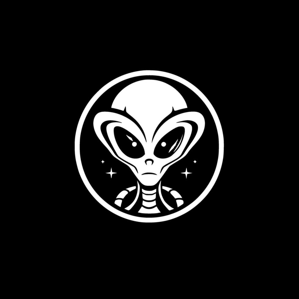 Außerirdischer - - minimalistisch und eben Logo - - Vektor Illustration