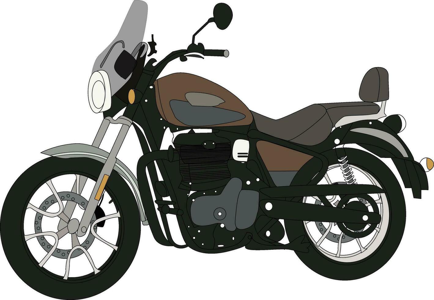 Motorrad Vektor und Illustration