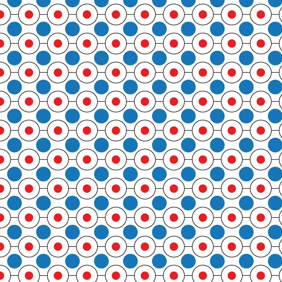 abstrakt geometrisch Blau rot Kreis wiederholen Muster. vektor