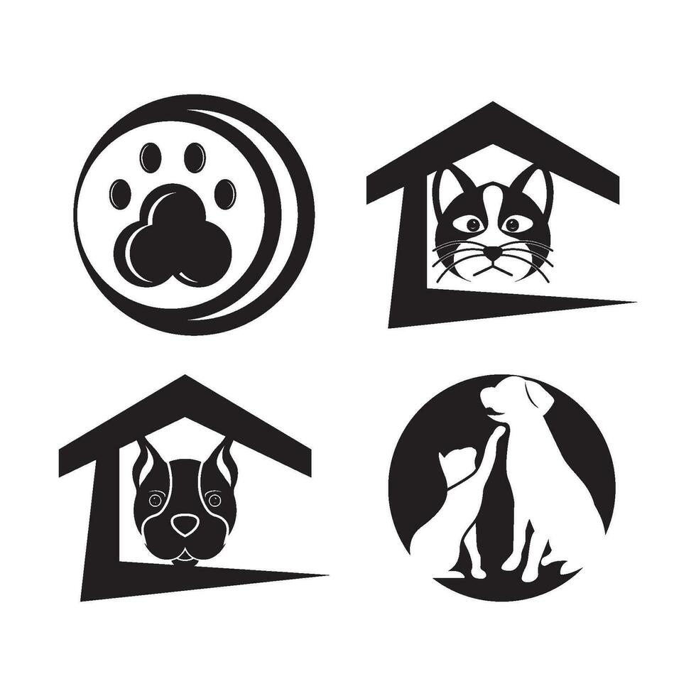 Haustier Geschäft Symbol Logo Design Vektor Illustration.