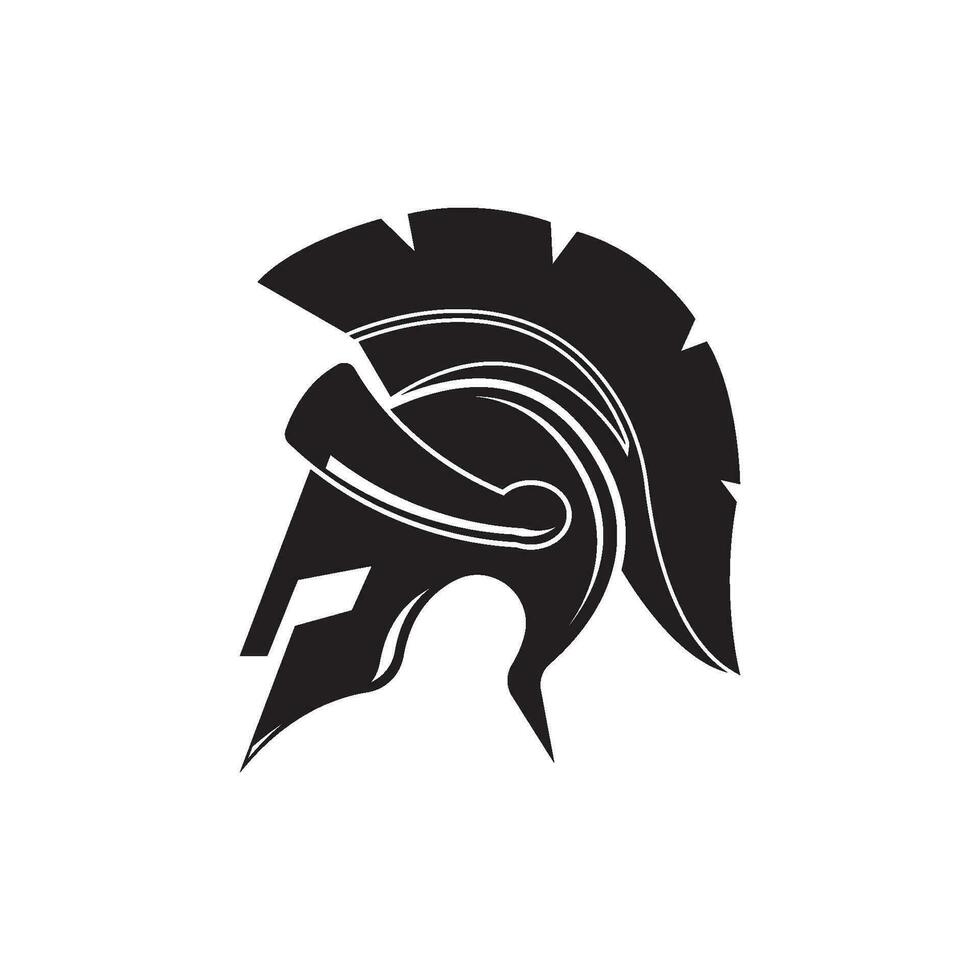 riddare hjälm vektor illustration för ett ikon, symbol eller logotyp. riddare platt logotyp gladiator