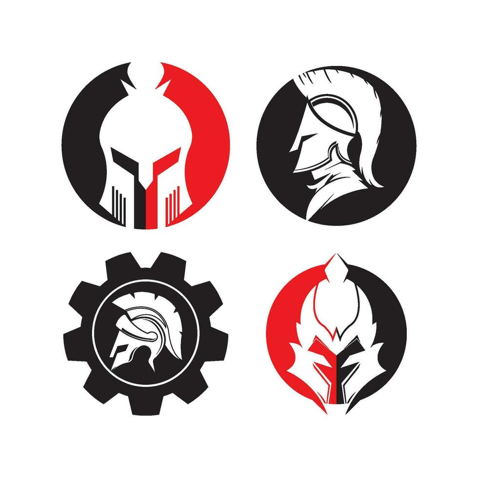 riddare hjälm vektor illustration för ett ikon, symbol eller logotyp. riddare platt logotyp gladiator